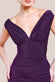 Lurex Off The Shoulder Ruched Midi Dress DR3645