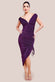 Lurex Off The Shoulder Ruched Midi Dress DR3645