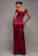 Satin Off Shoulder Pleated Maxi Dress DR3731