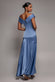 Satin Off Shoulder Pleated Maxi Dress DR3731