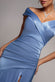 Satin Off Shoulder Pleated Maxi Dress DR3731