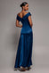 Satin Off Shoulder Pleated Maxi Dress DR3731