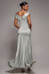 Satin Off Shoulder Pleated Maxi Dress DR3731