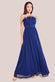 Chiffon Feather Bandeau Maxi Dress DR3777