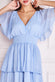 Plain Lurex Chiffon Tiered Dress DR3905PETITE