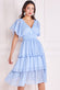 Plain Lurex Chiffon Tiered Dress DR3905PETITE