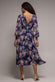 Printed Lurex Chiffon Long Sleeve Midi Dress DR3948QZ