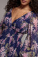 Printed Lurex Chiffon Long Sleeve Midi Dress DR3948QZ