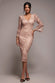 Scalloped Sequin Embroidered Chorded Lace Midi Dress DR3960
