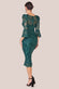 Scalloped Sequin Embroidered Chorded Lace Midi Dress DR3960