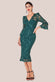 Scalloped Sequin Embroidered Chorded Lace Midi Dress DR3960