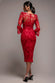 Scalloped Sequin Embroidered Chorded Lace Midi Dress DR3960