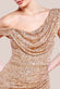 Sequin Cowl One Shoulder Maxi Dress DR4020