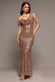 Sequin Cowl One Shoulder Maxi Dress DR4020