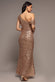 Sequin Cowl One Shoulder Maxi Dress DR4020