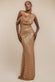 Sequin Cowl One Shoulder Maxi Dress DR4020