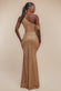 Sequin Cowl One Shoulder Maxi Dress DR4020