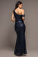 Sequin Cowl One Shoulder Maxi Dress DR4020
