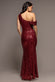 Sequin Cowl One Shoulder Maxi Dress DR4020