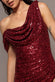 Sequin Cowl One Shoulder Maxi Dress DR4020