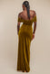 Draped Shoulder Velvet Corset Maxi Dress DR4044