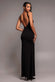Racer Neck Corsage Scuba Maxi Dress DR4053