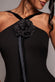 Racer Neck Corsage Scuba Maxi Dress DR4053