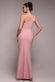 One Shoulder Pleated Fan Maxi Dress DR4075