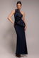 One Shoulder Pleated Fan Maxi Dress DR4075