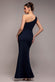 One Shoulder Pleated Fan Maxi Dress DR4075