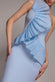 One Shoulder Pleated Fan Maxi Dress DR4075