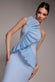 One Shoulder Pleated Fan Maxi Dress DR4075