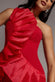 One Shoulder Pleated Fan Maxi Dress DR4075