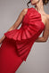 One Shoulder Pleated Fan Maxi Dress DR4075