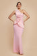 One Shoulder Pleated Fan Maxi Dress DR4075