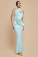 One Shoulder Pleated Fan Maxi Dress DR4075