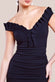 Off The Shoulder Frill Gathered Maxi Dress DR4204