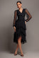 GATHERED HIGH & LOW TIERED MIDI DRESS DR4262