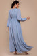 Sustainable Front Split Wrap Style Chiffon Maxi Dress DR4314BBS