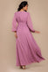 Sustainable Front Split Wrap Style Chiffon Maxi Dress DR4314BBS