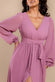 Sustainable Front Split Wrap Style Chiffon Maxi Dress DR4314BBS
