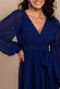 Sustainable Front Split Wrap Style Chiffon Maxi Dress DR4314BBS