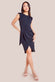 Sleeveless Asymmetric Wrap Midi Dress DR4322