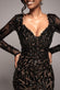 Long Sleeve Sequin Leaf Long Sleeve Maxi Dress DR4359