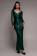 Long Sleeve Sequin Leaf Long Sleeve Maxi Dress DR4359