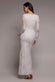 Long Sleeve Sequin Leaf Long Sleeve Maxi Dress DR4359