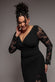 Scuba & Lace Wrap Maxi Dress DR4366PLUS