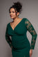Scuba & Lace Wrap Maxi Dress DR4366PLUS