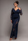 Scuba & Lace Wrap Maxi Dress DR4366PLUS
