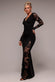 Scuba & Lace Wrap Maxi Dress DR4366